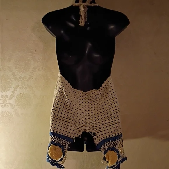 Bohemian Crochet Halter Top with Great Design. This Item Is Flawed. - Picture 4 of 9